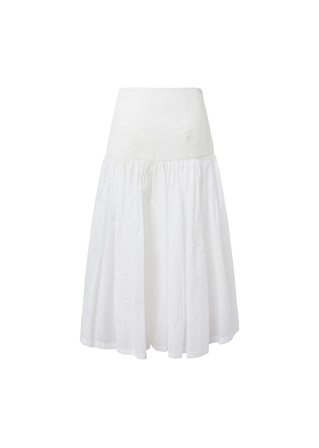 shirring culotte pants, white