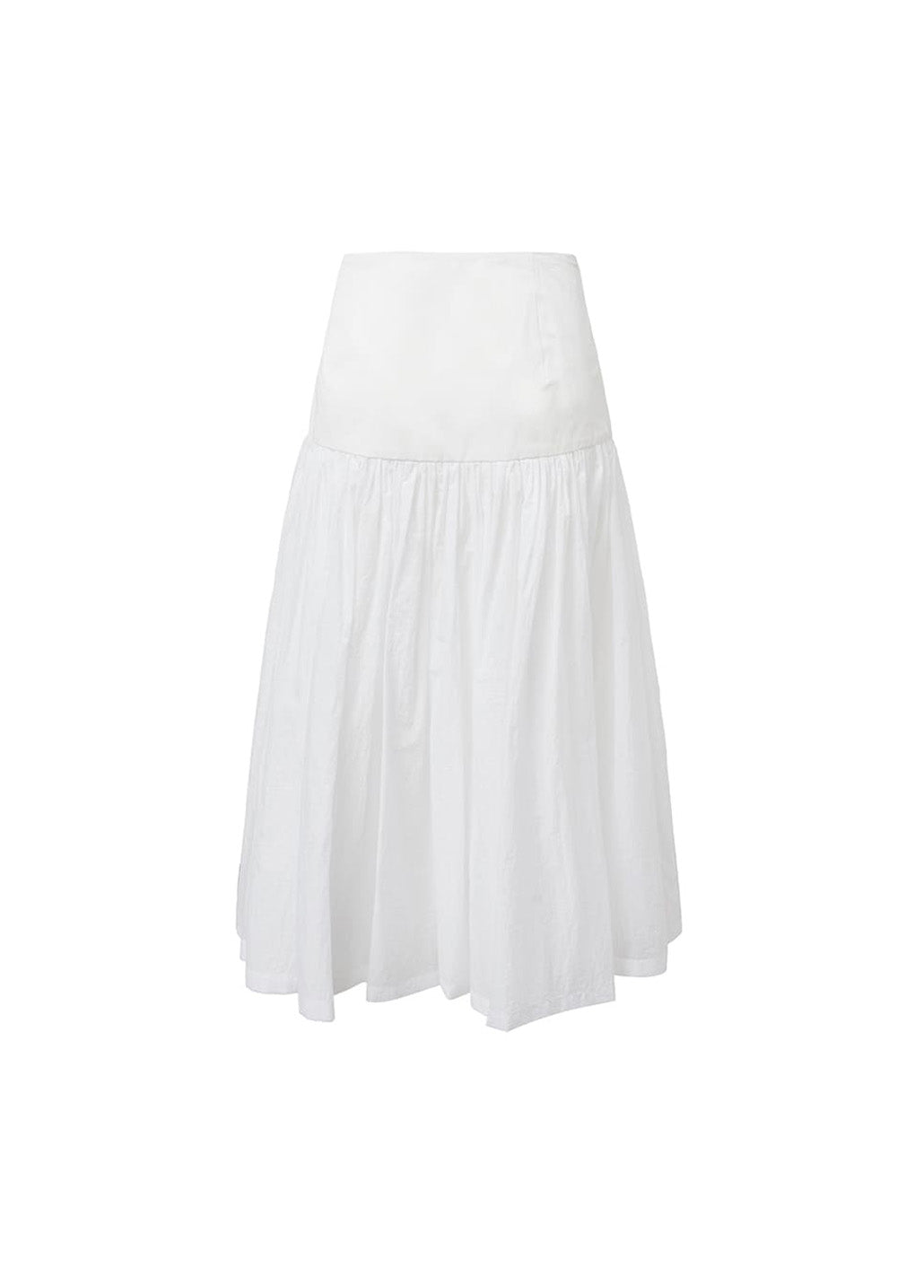 shirring culotte pants, white