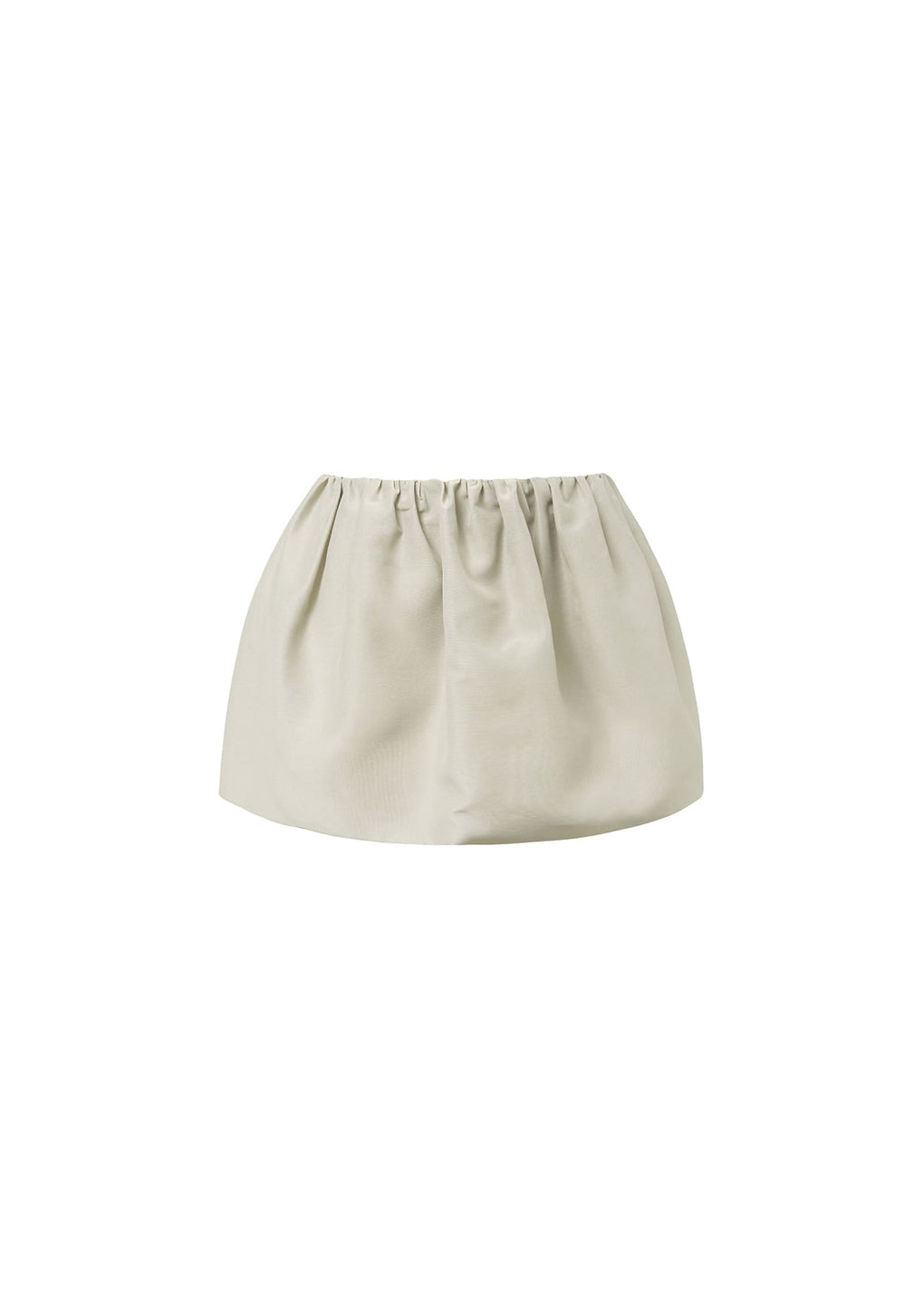 shirring organza belt skirt, beige