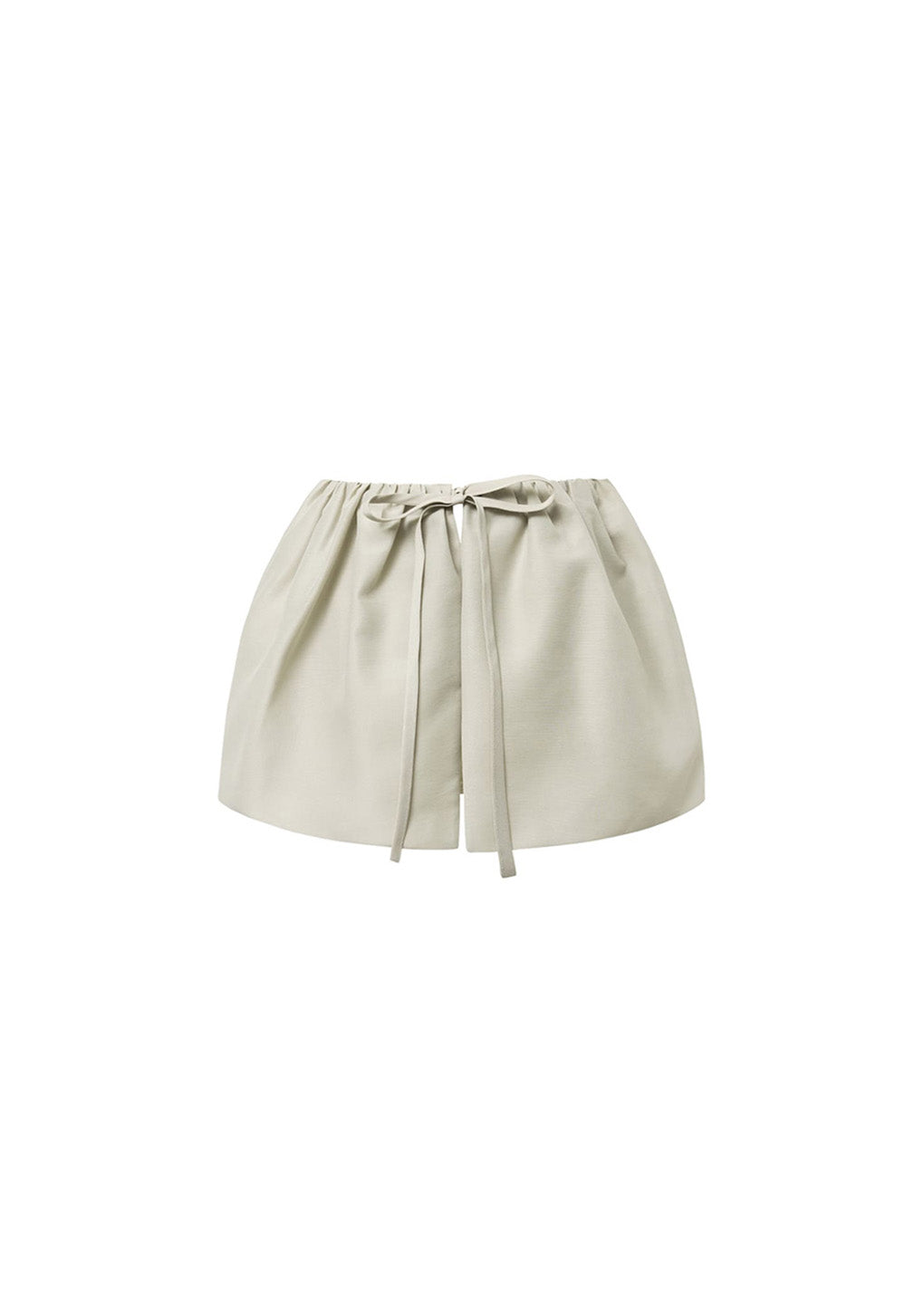 shirring organza belt skirt, beige