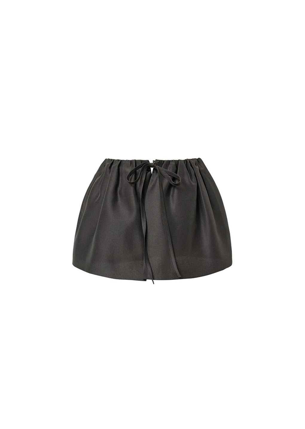 shirring organza belt skirt, charcoal