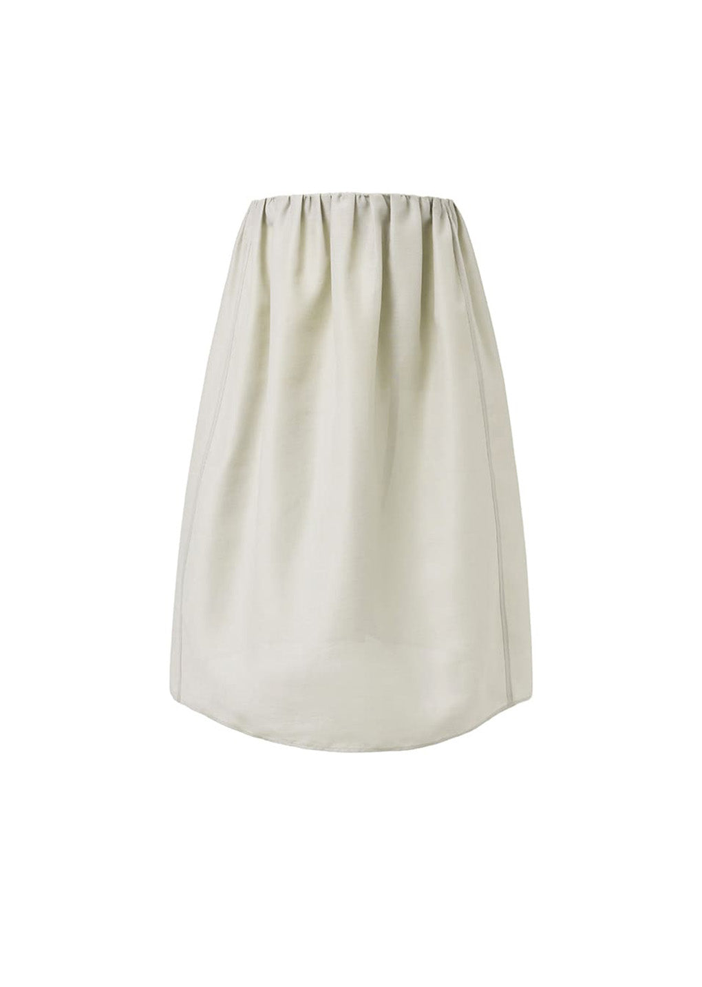 shirring organza skirt, beige