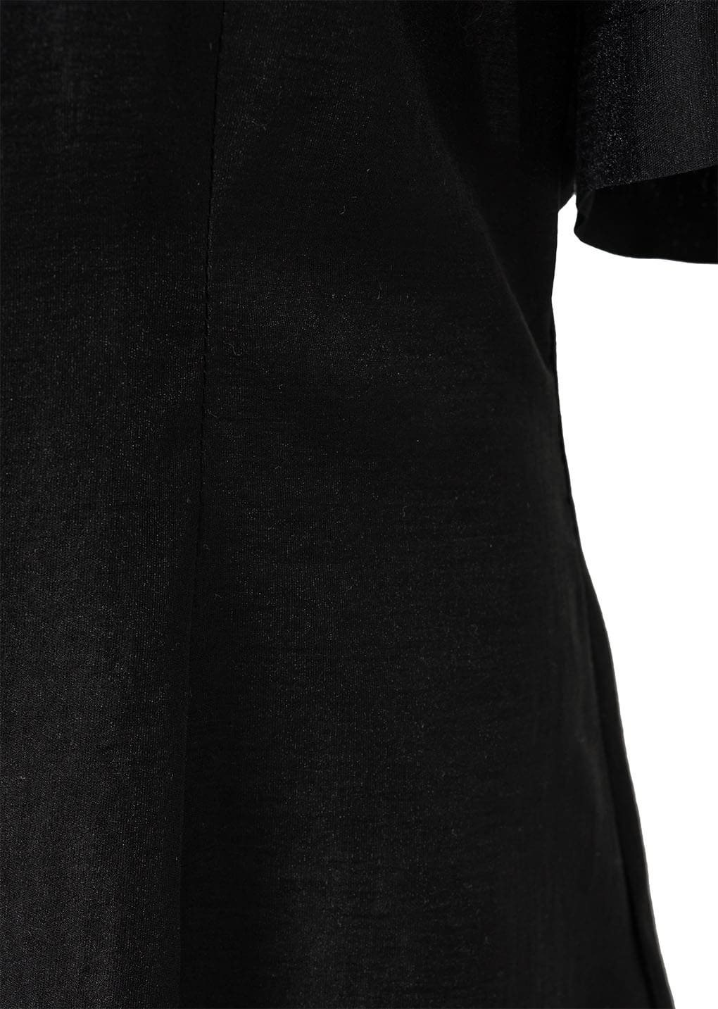 silky oversized half shirts, black