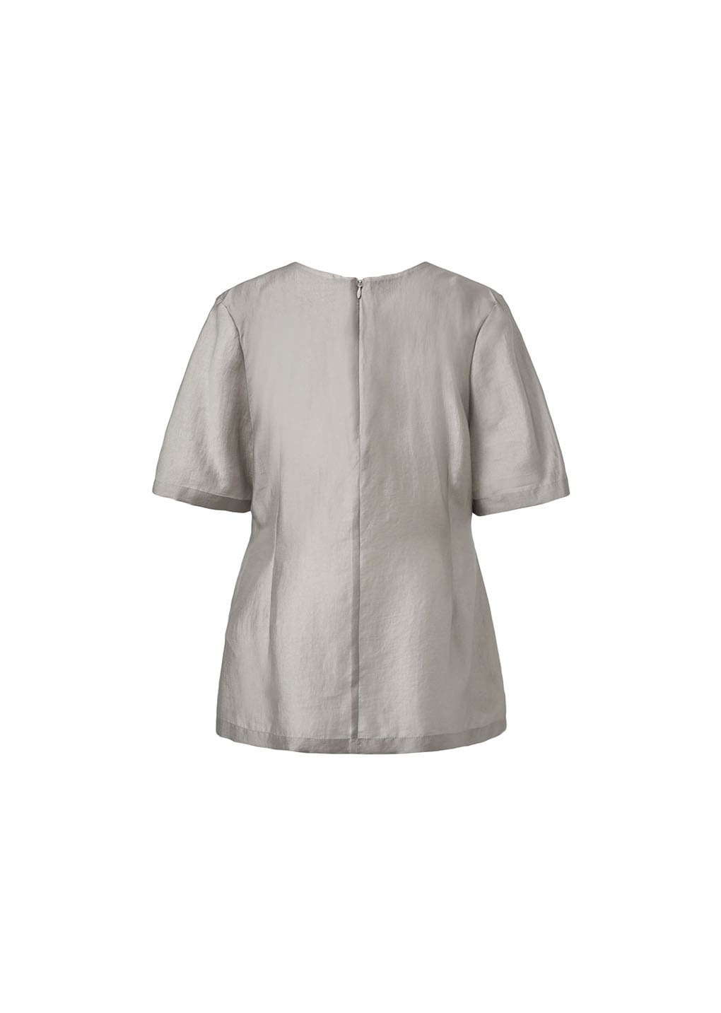silky oversized half shirts, grey
