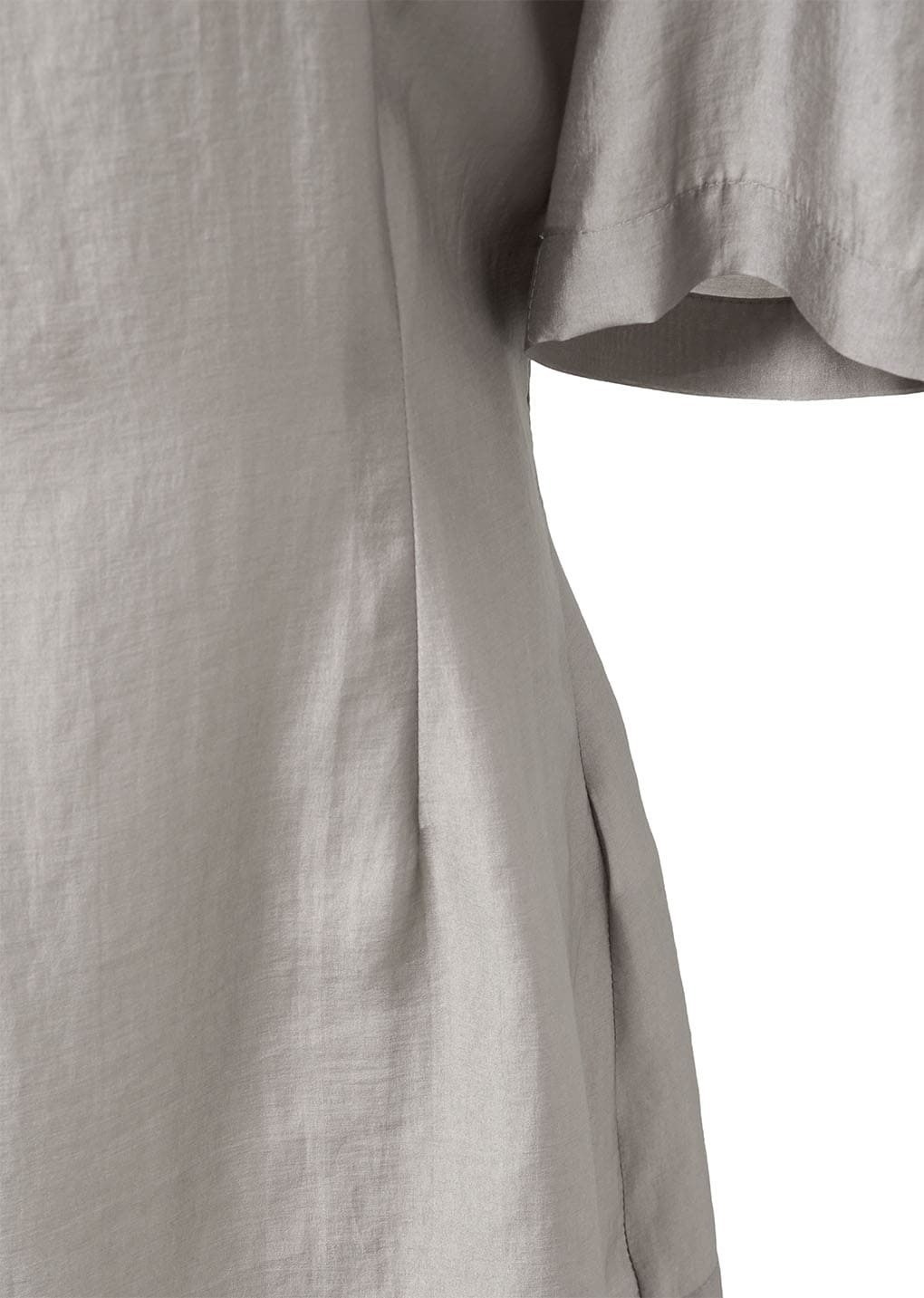silky oversized half shirts, grey