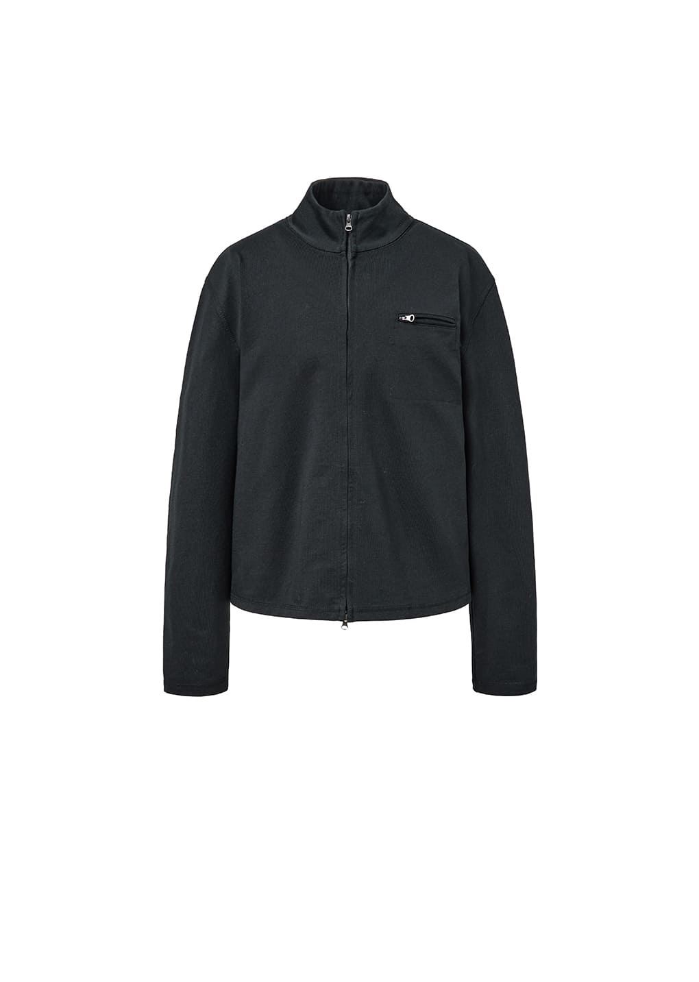 slim fit pocket jumper, black
