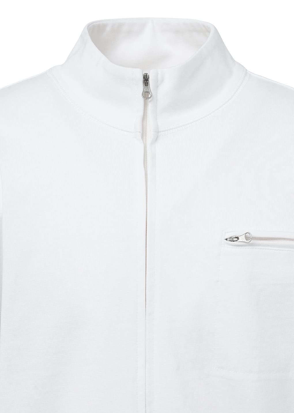 slim fit pocket jumper, white