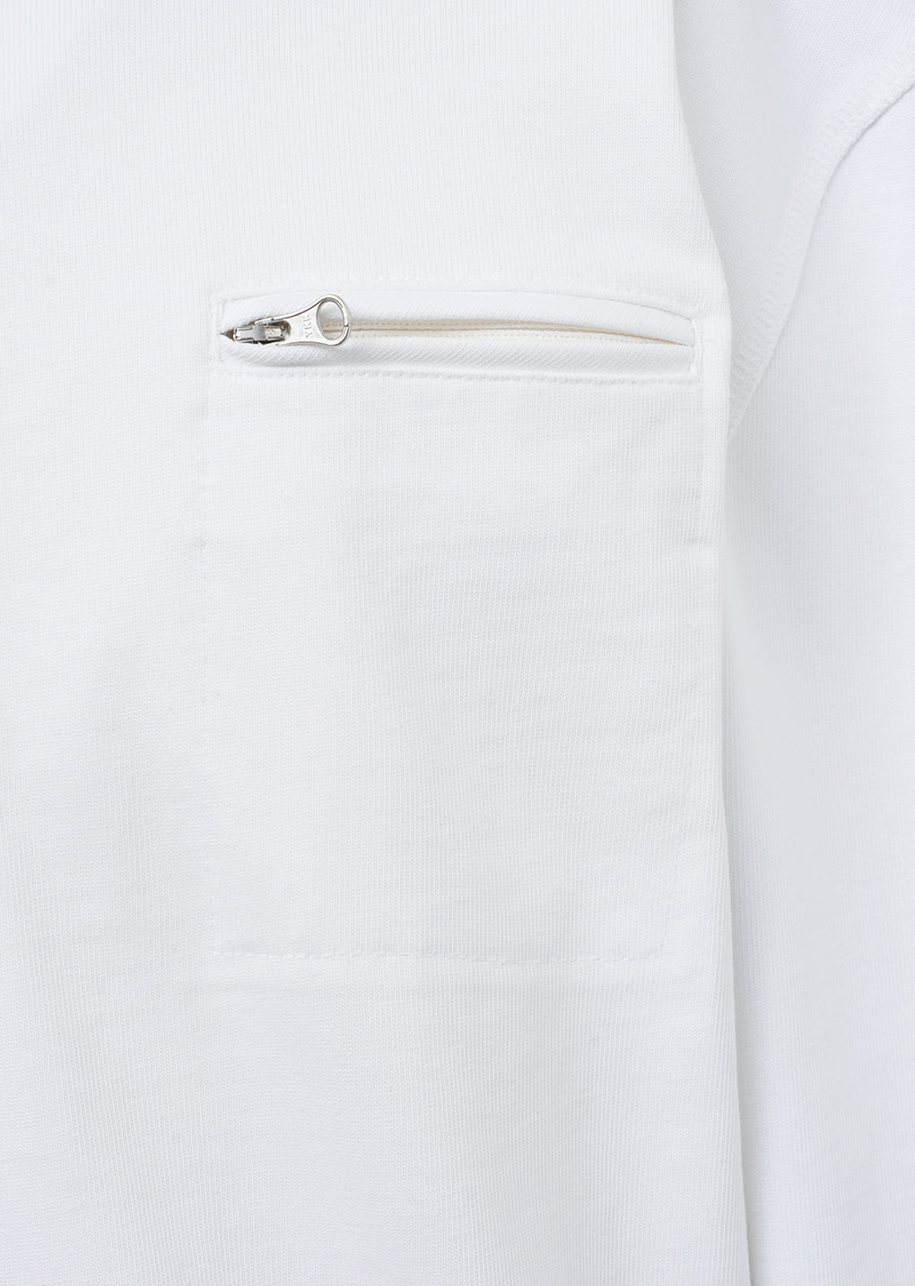 slim fit pocket jumper, white