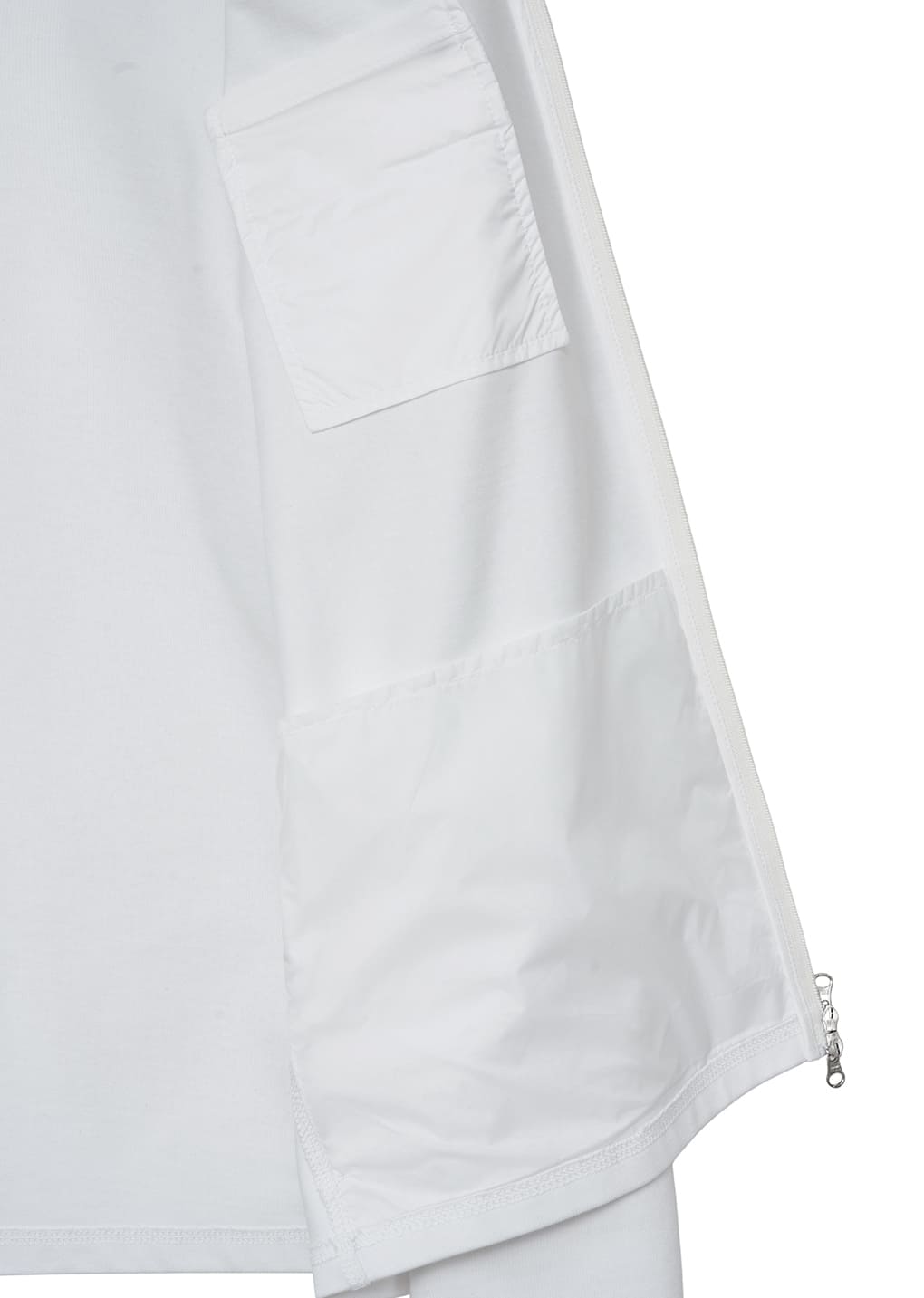 slim fit pocket jumper, white