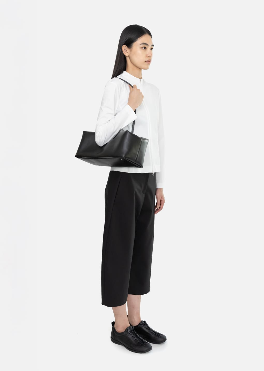 slim fit zip up jumper, white