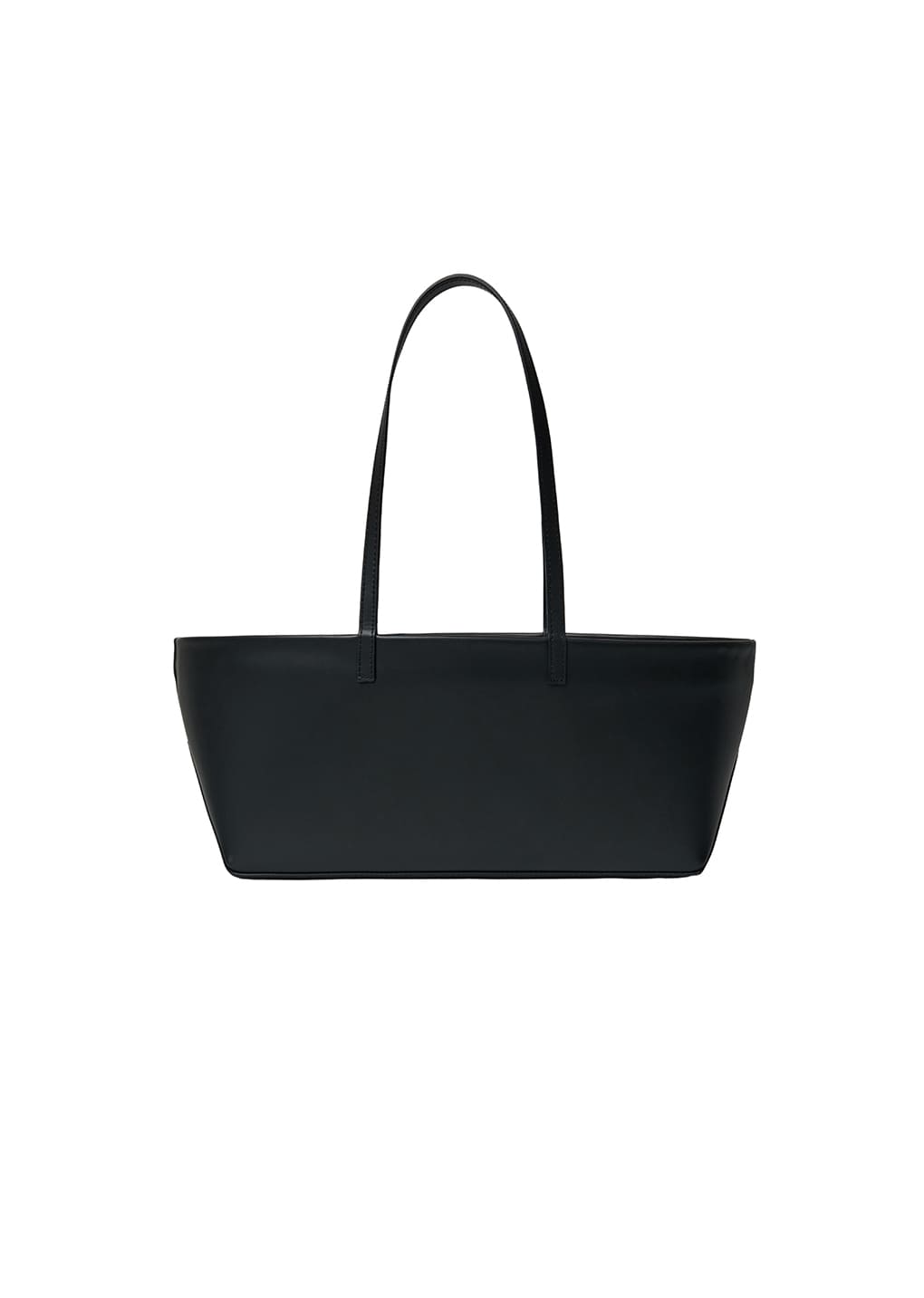 square leather bag, black