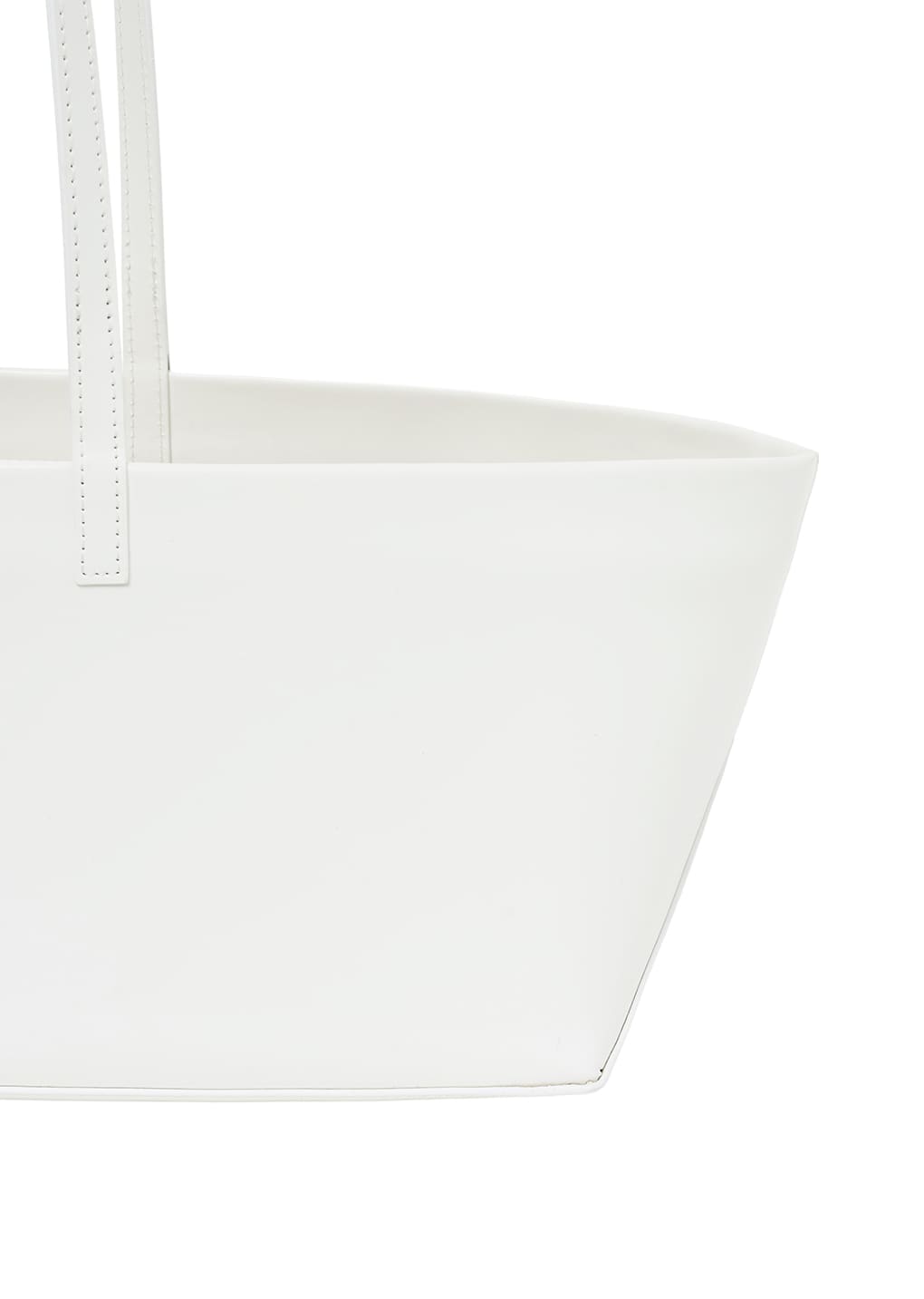 square leather bag, white