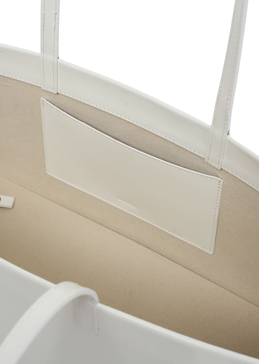 square leather bag, white