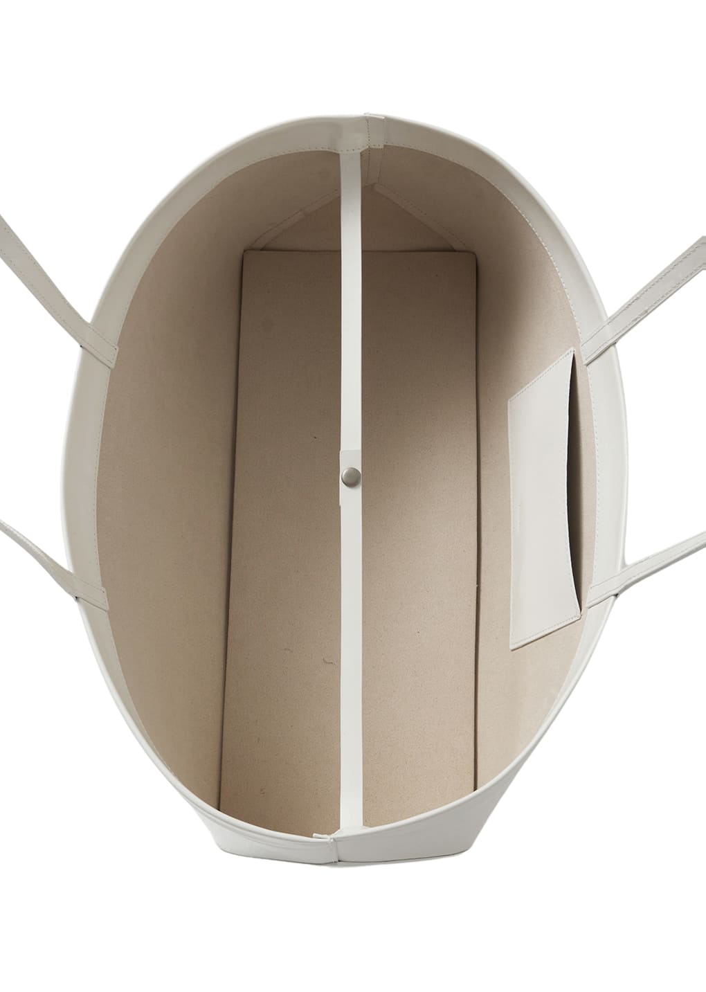 square leather bag, white