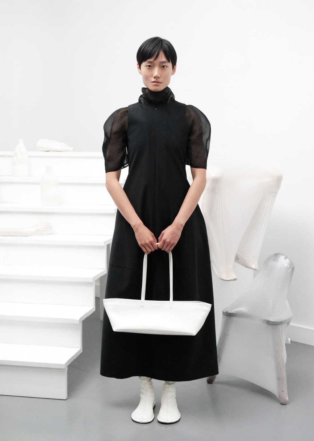 square leather bag, white hover
