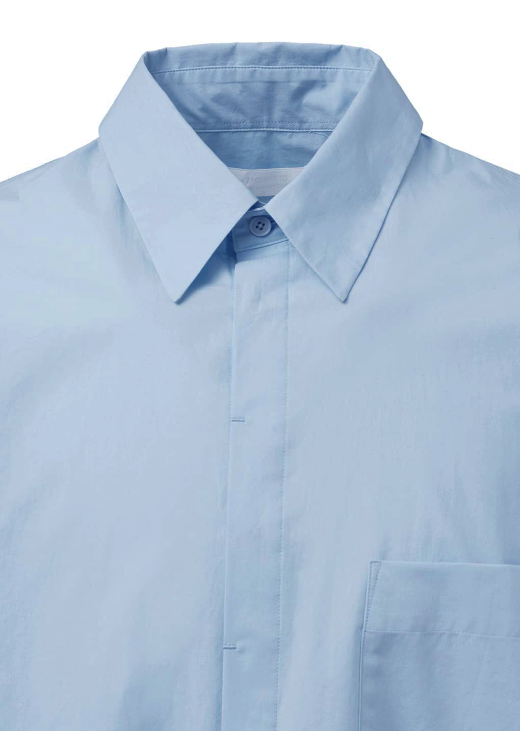 square pocket oversized shirts, light blue
