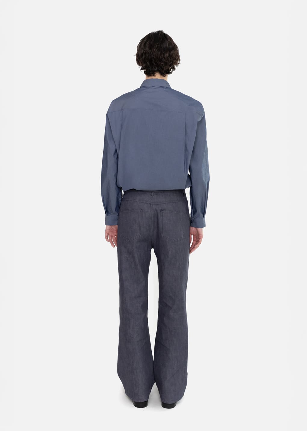 square pocket oversized shirt, indigo