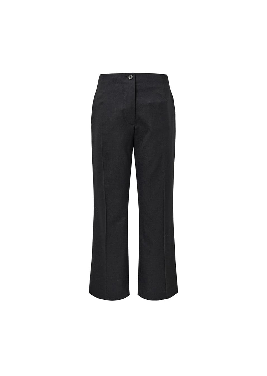 straight fit pants, black
