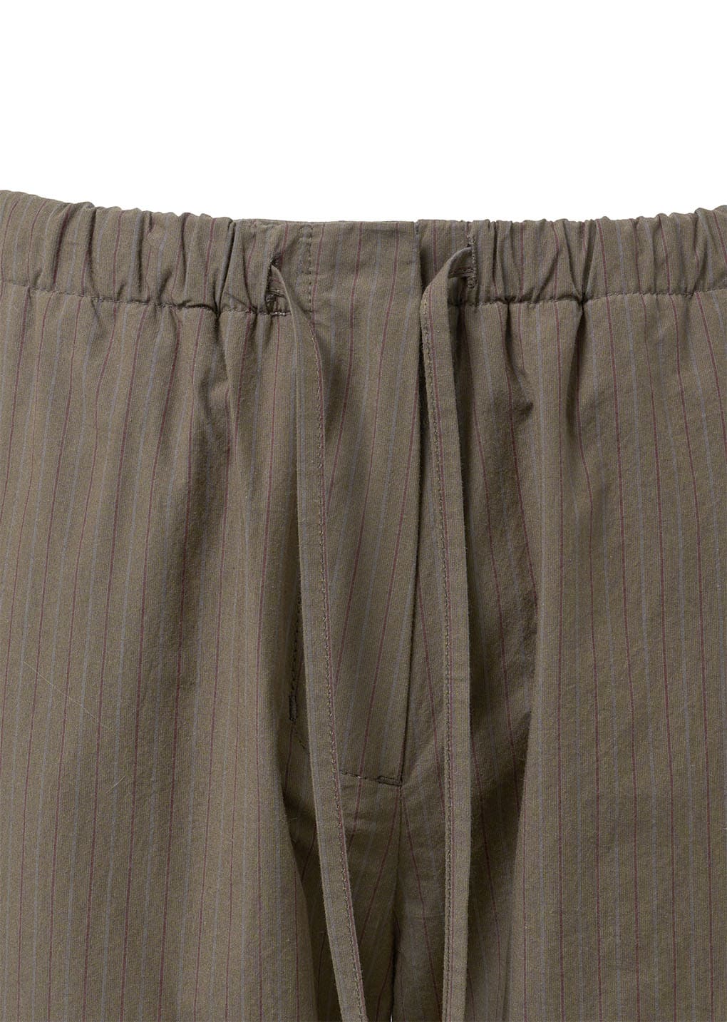 stripe banding pants, brown