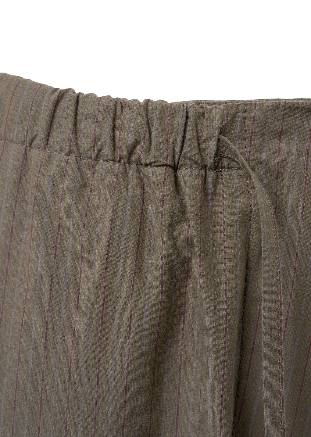 stripe banding pants, brown