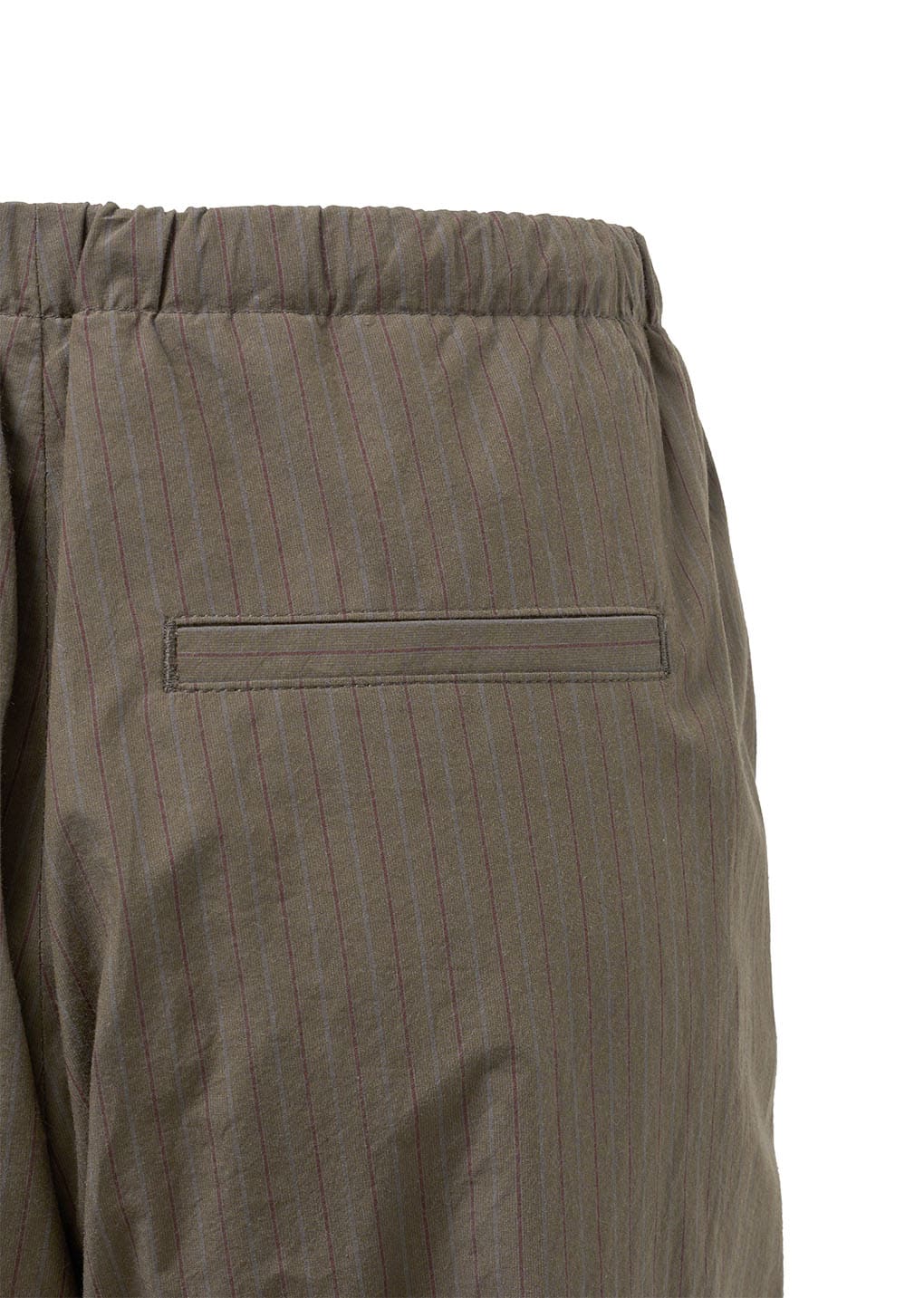 stripe banding pants, brown