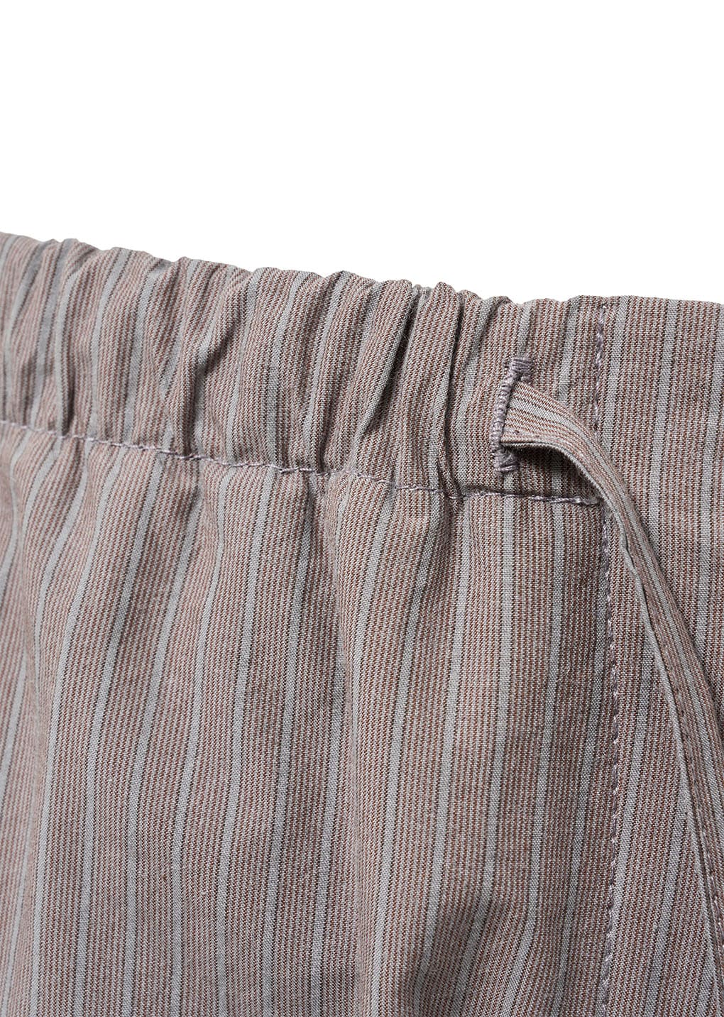 stripe banding pants, grey