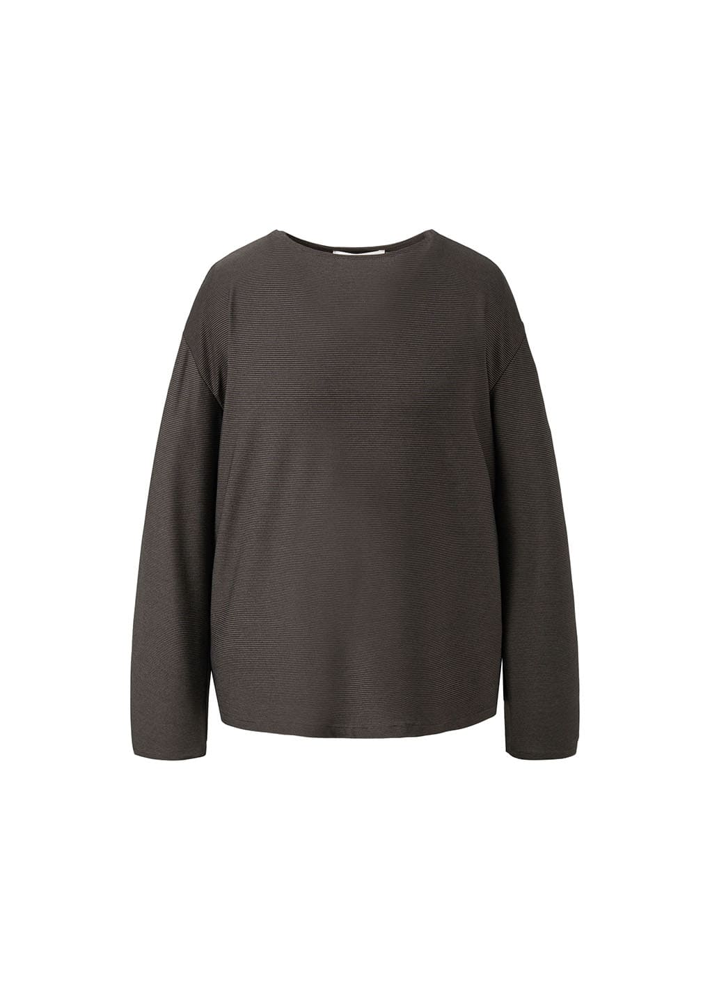 stripe boat neck long sleeve, grey