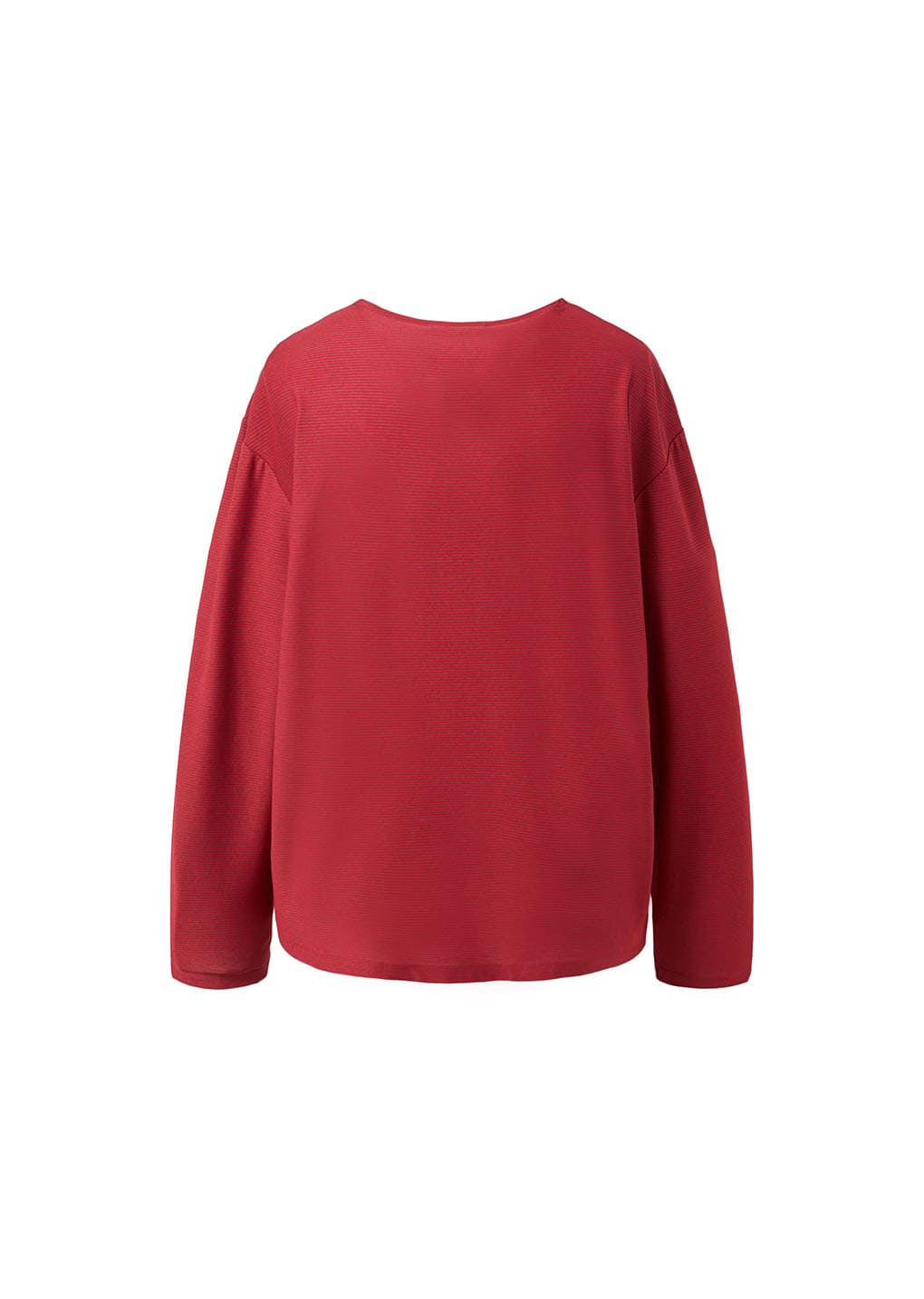 stripe boat neck long sleeve, red