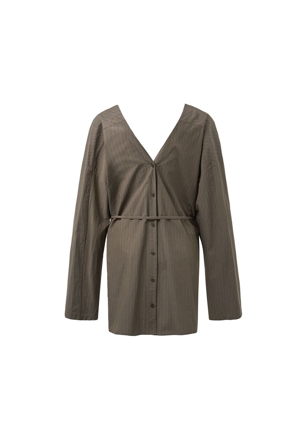 stripe shirts dress, brown