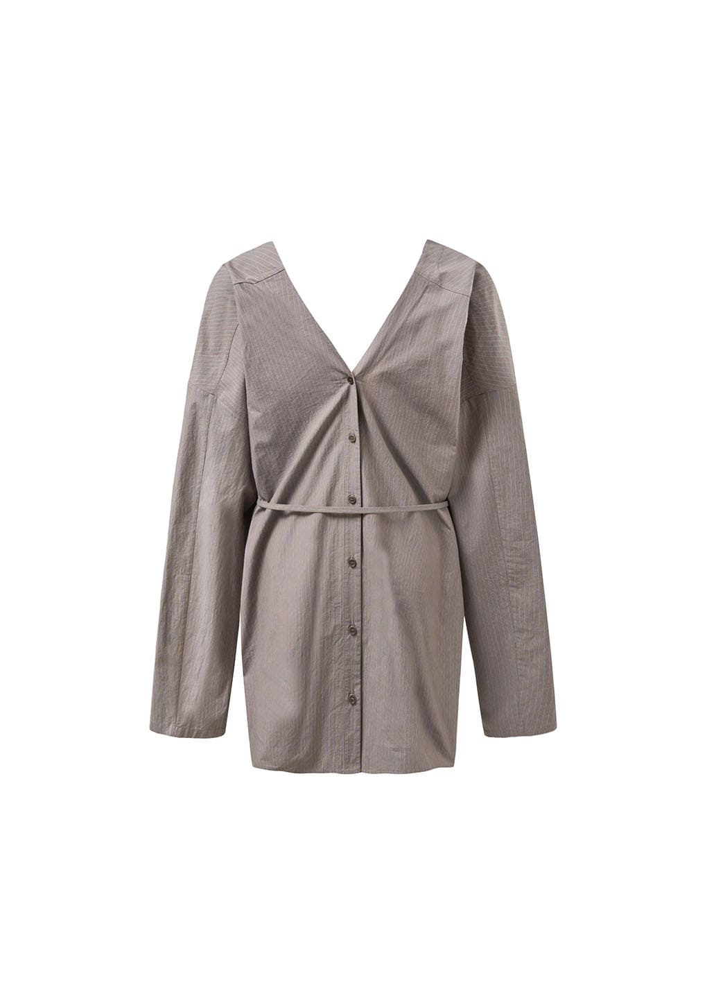stripe shirts dress, grey