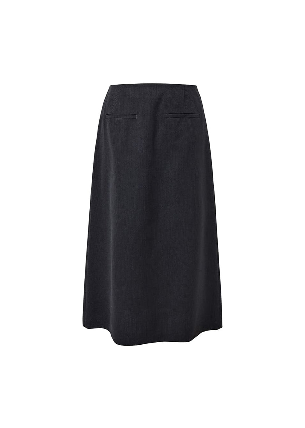 stripe maxi long skirt, black