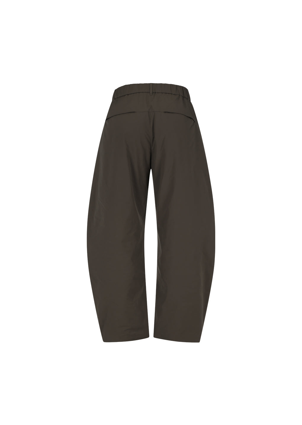 taffeta curved leg pants, brown