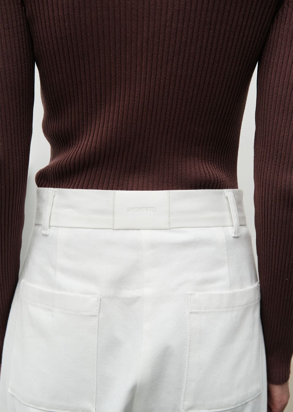 tapered fit denim, white