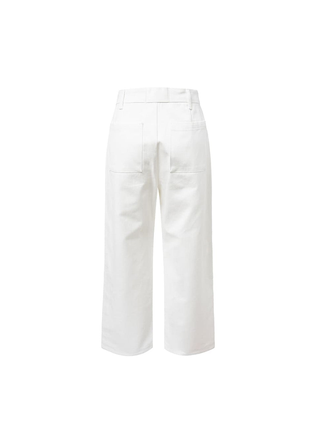tapered fit denim, white