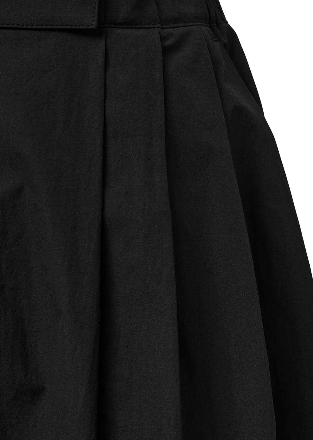three tuck banding pants, black