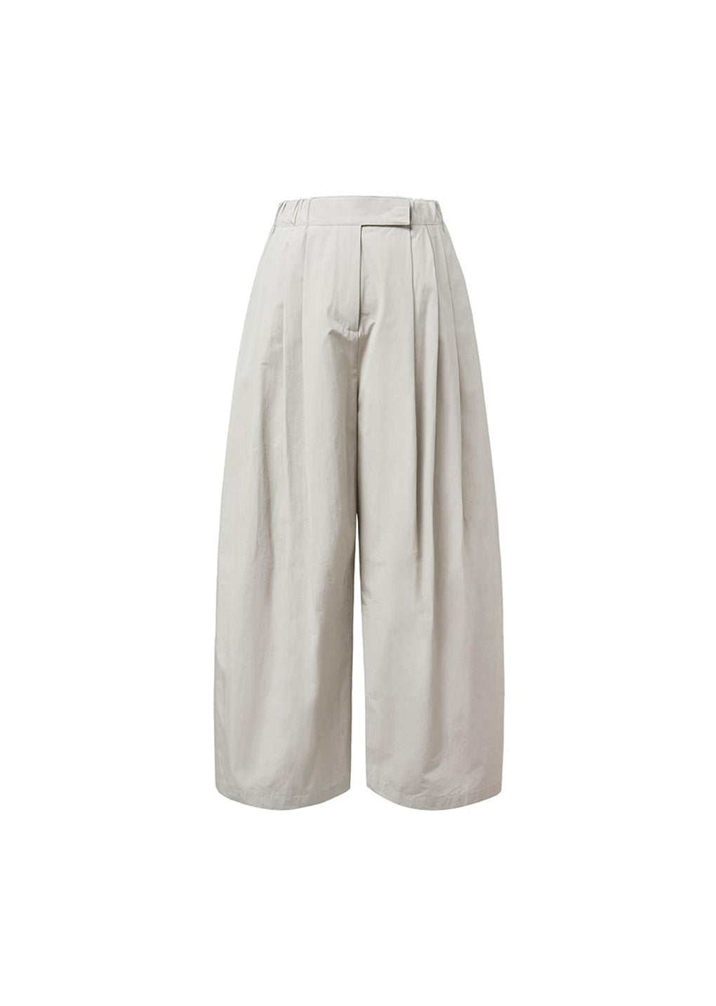 three tuck banding pants, grey