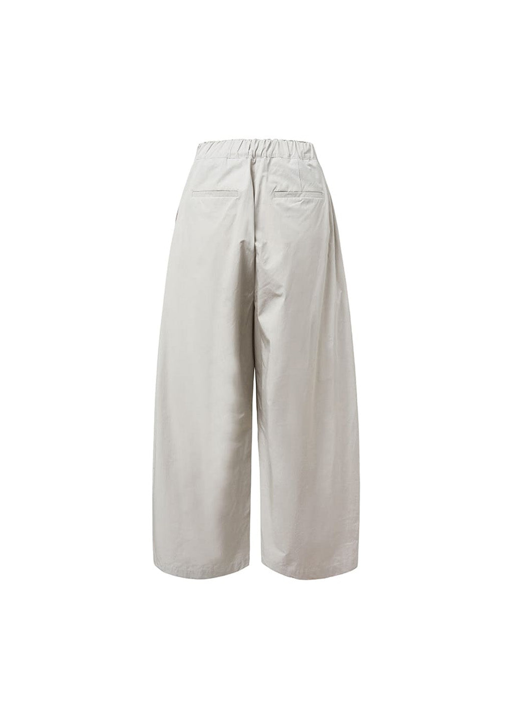 three tuck banding pants, grey