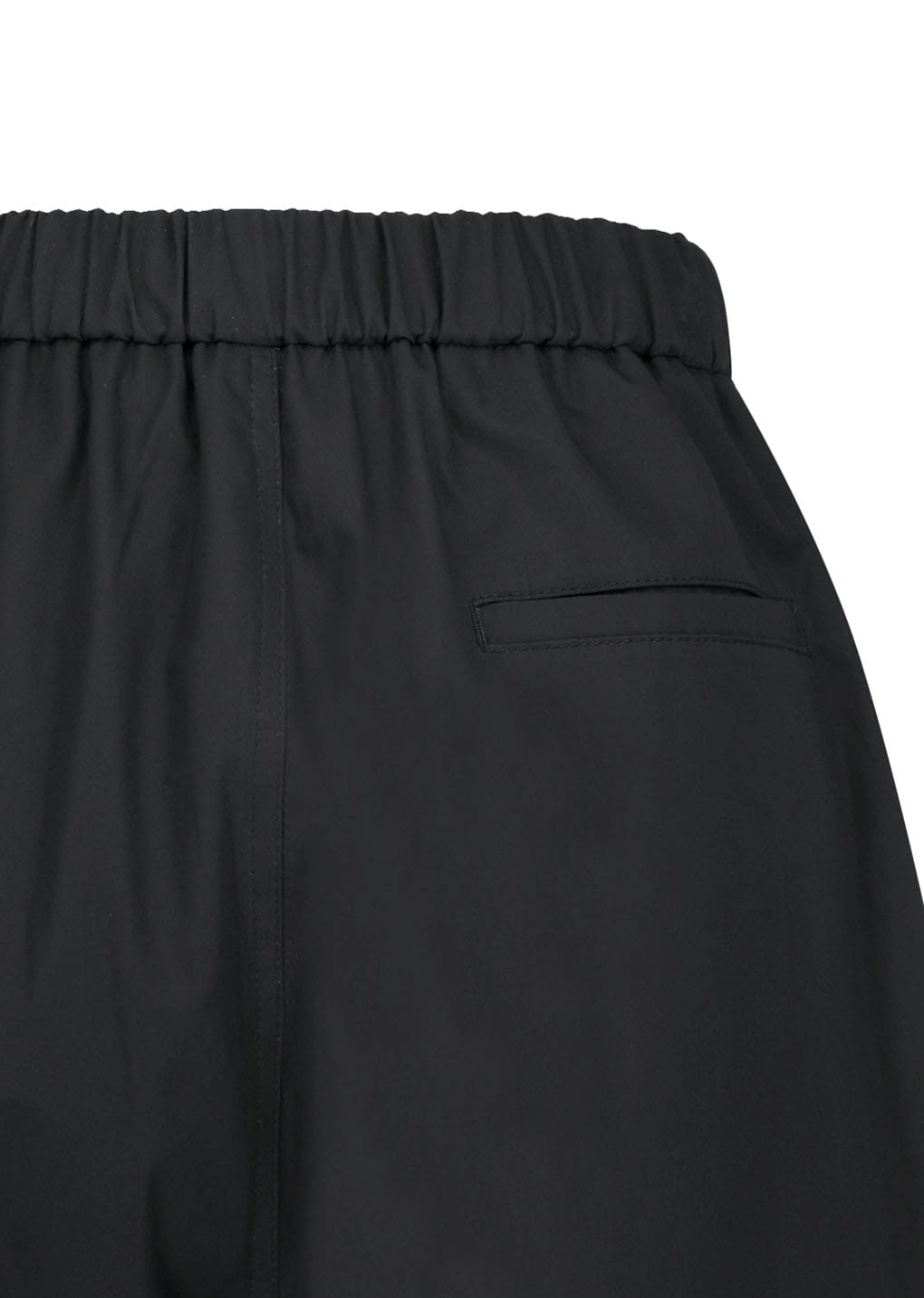 two tuck wide shorts, black