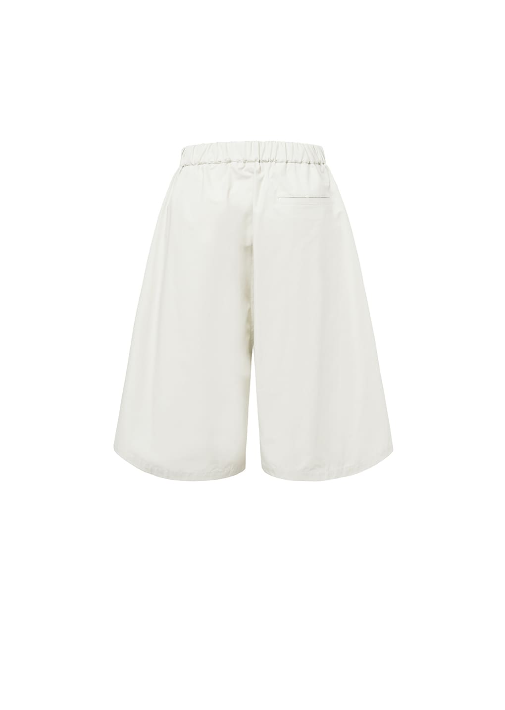 two tuck wide shorts, ivory