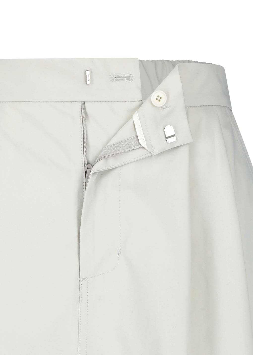 two tuck wide shorts, ivory