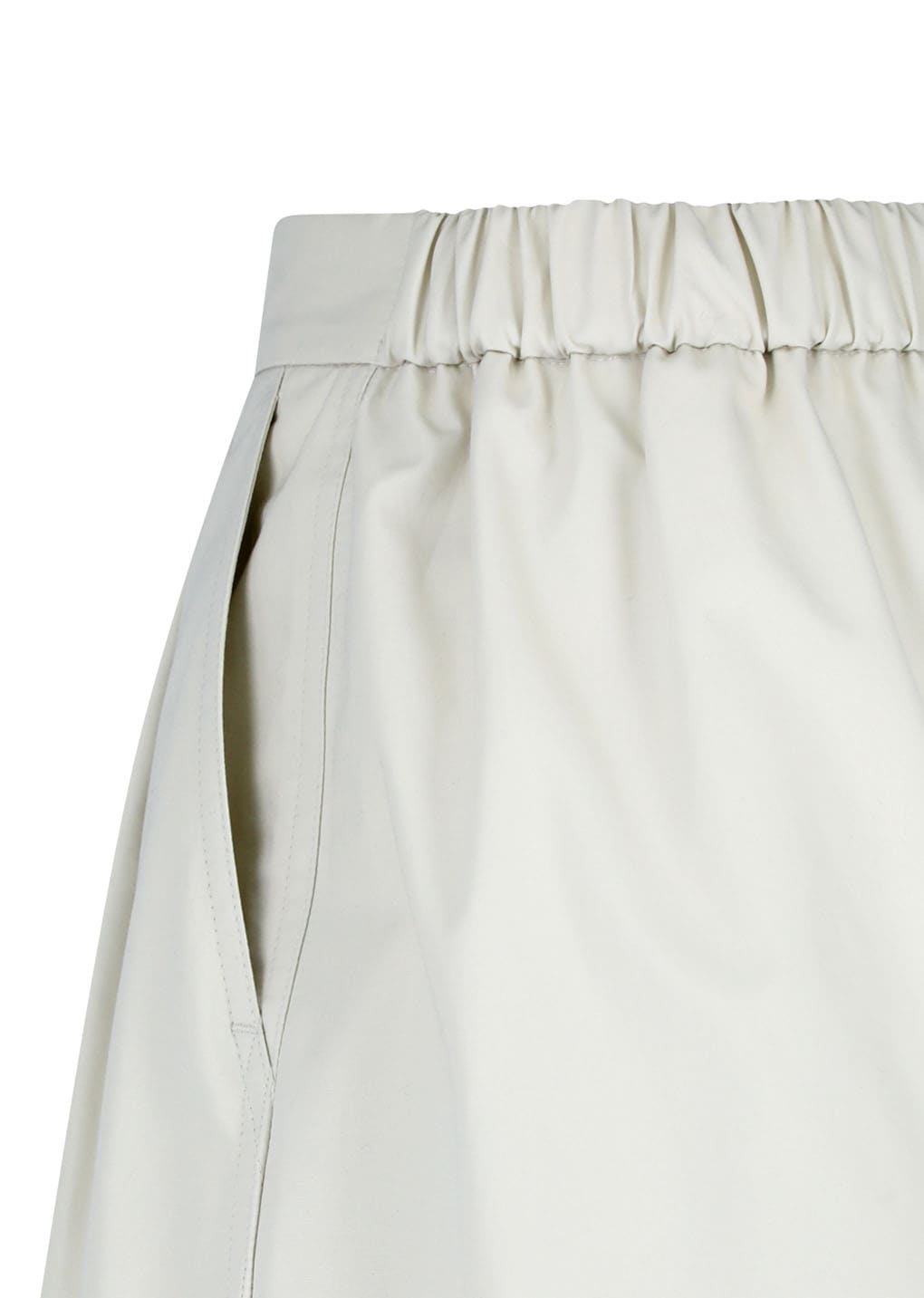 two tuck wide shorts, ivory