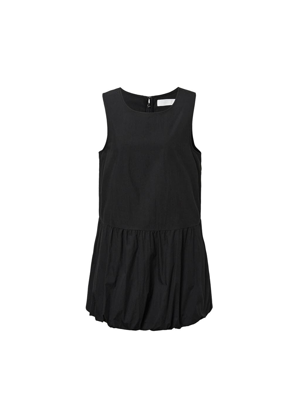 volume mini dress, black