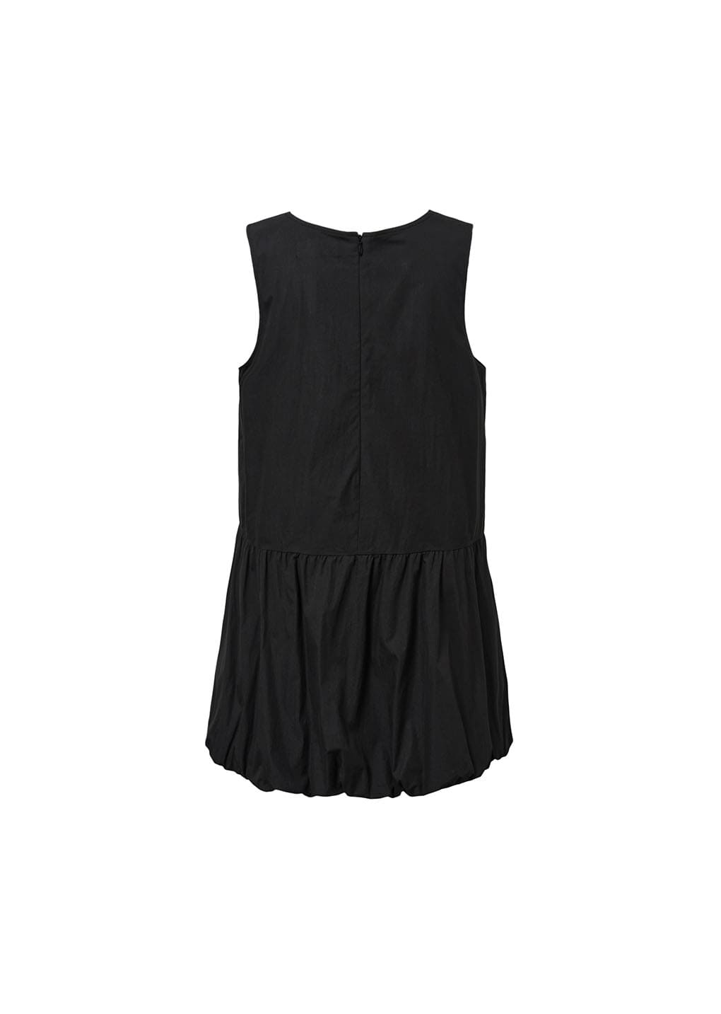 volume mini dress, black