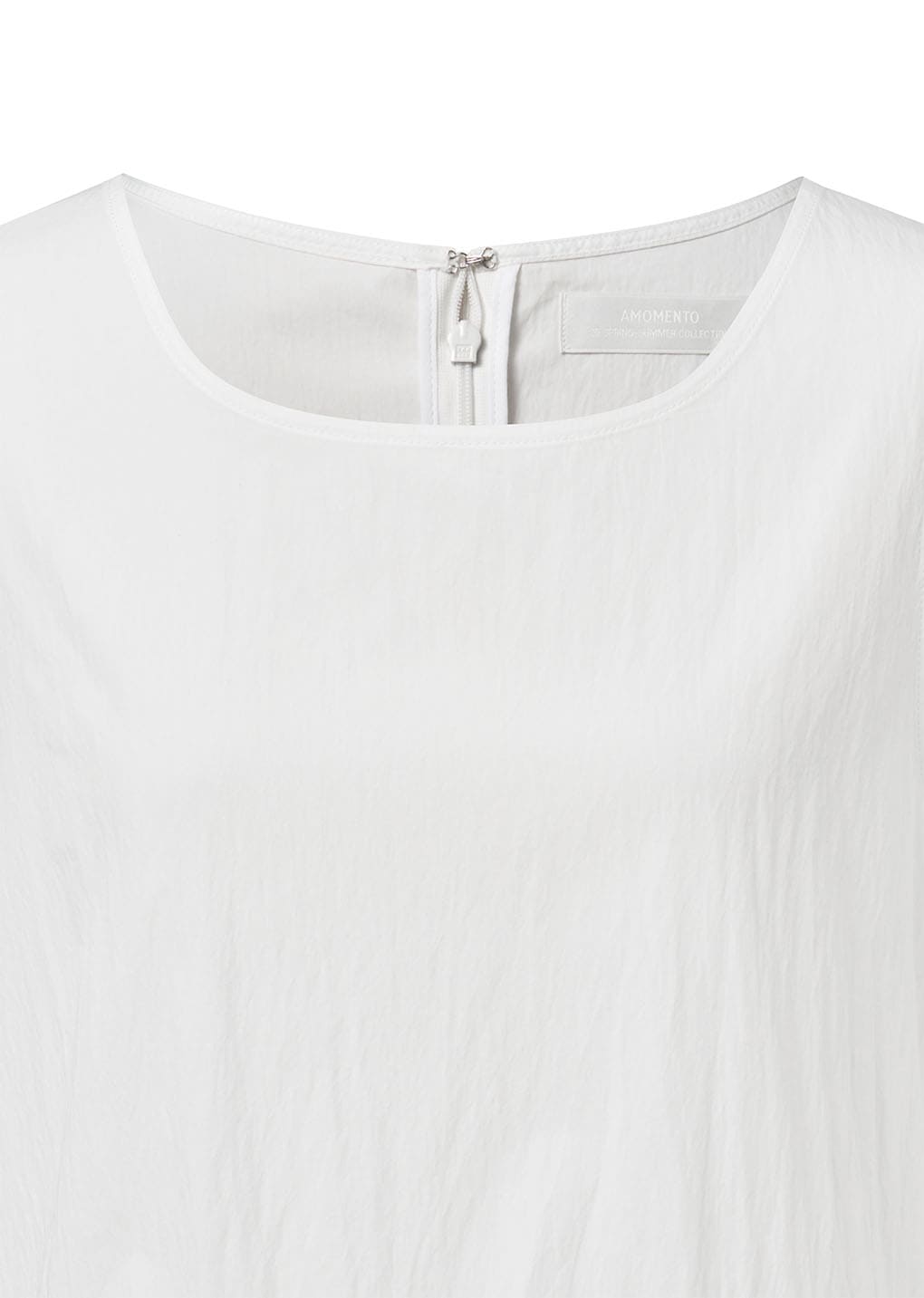 volume mini dress, white