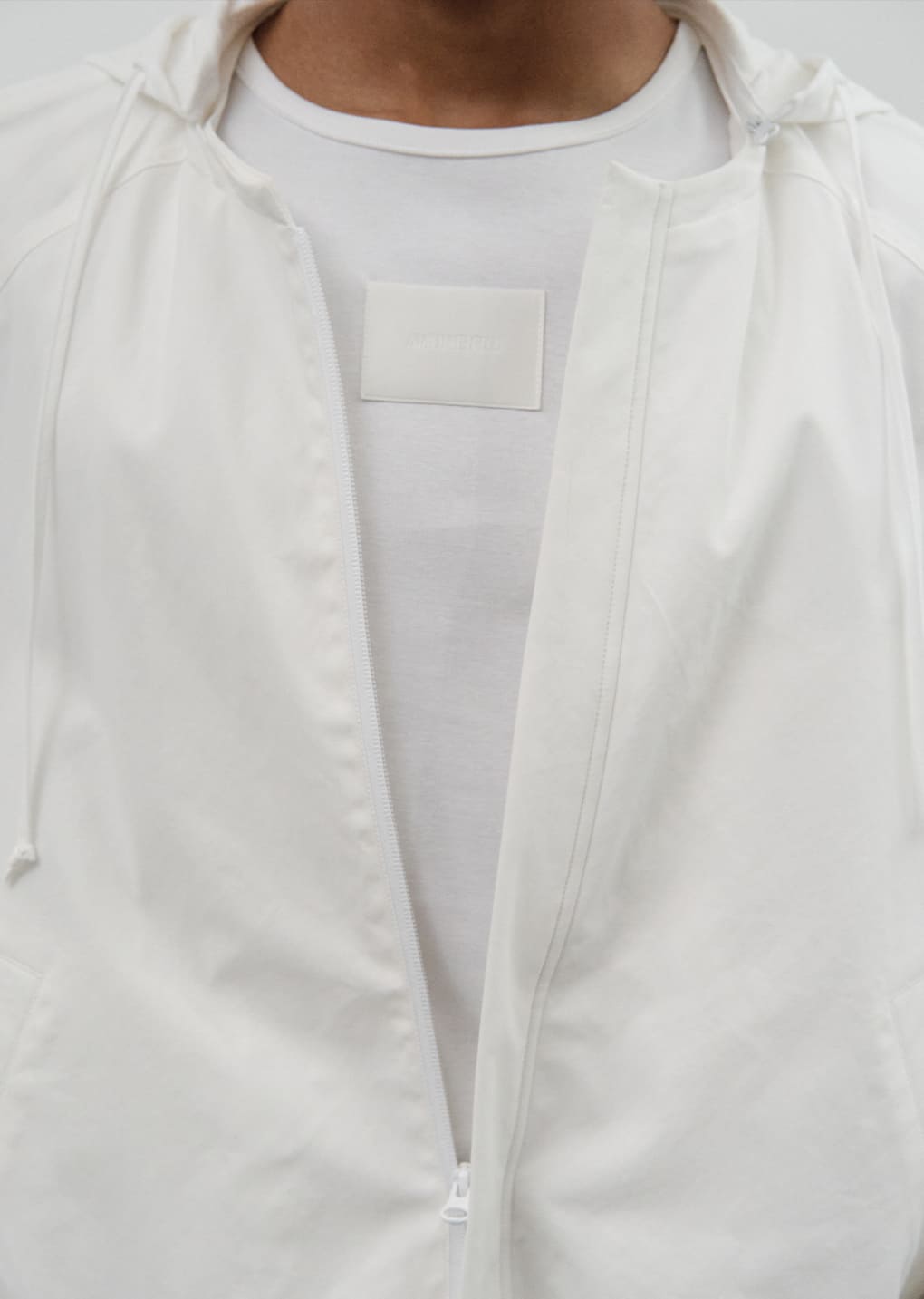 volume padded jumper, white