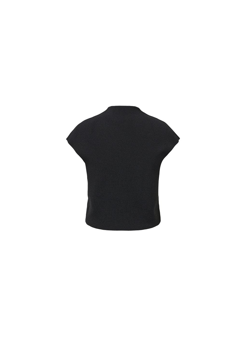 wholegarment cap sleeve cardigan, black