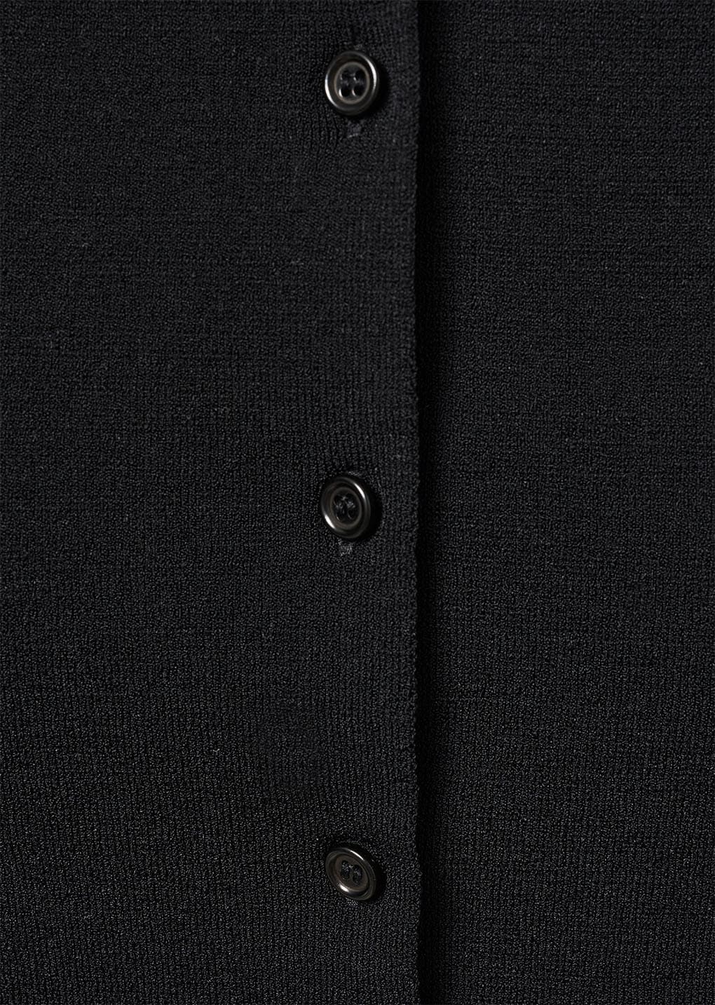 wholegarment cap sleeve cardigan, black