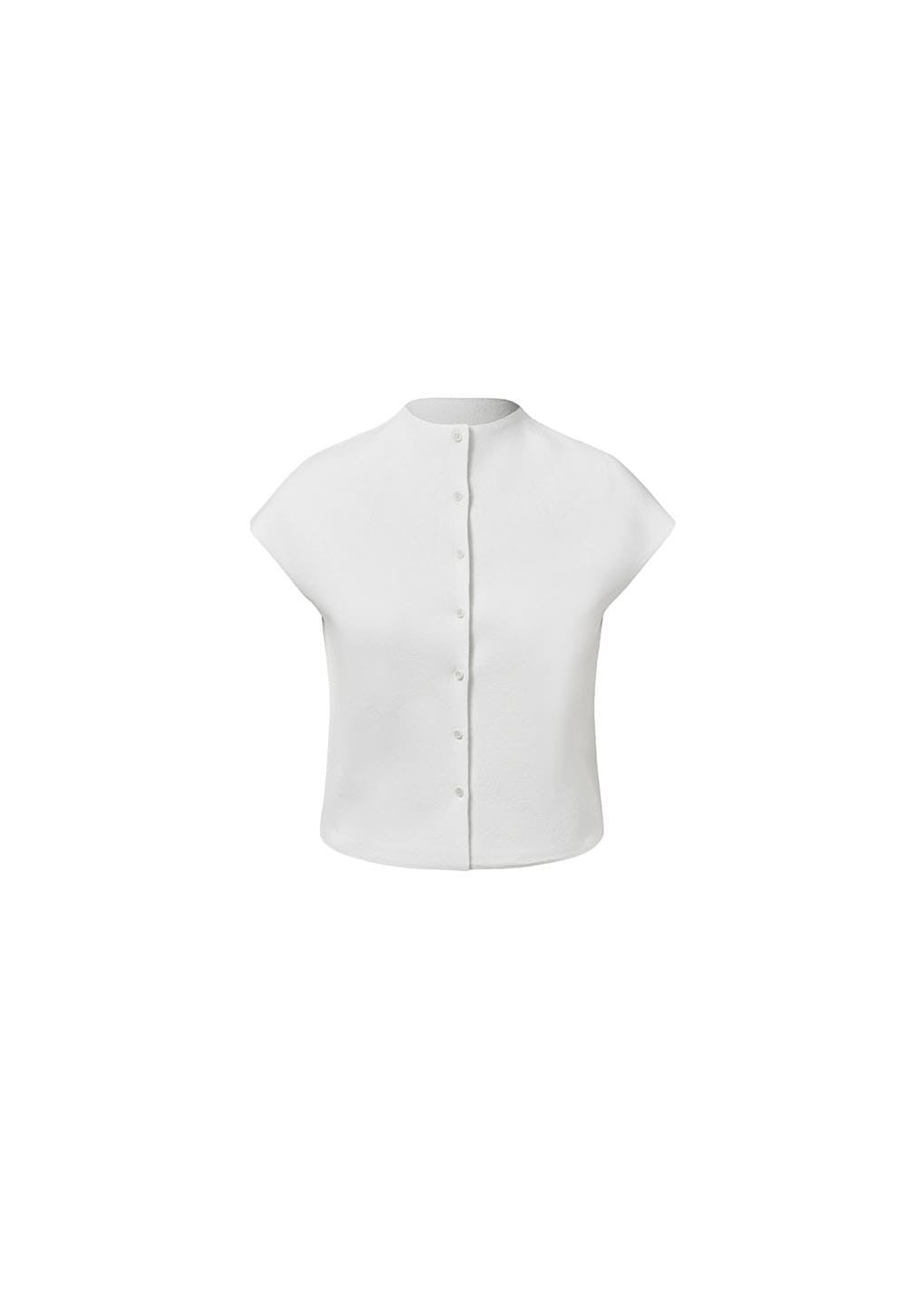 wholegarment cap sleeve cardigan, white