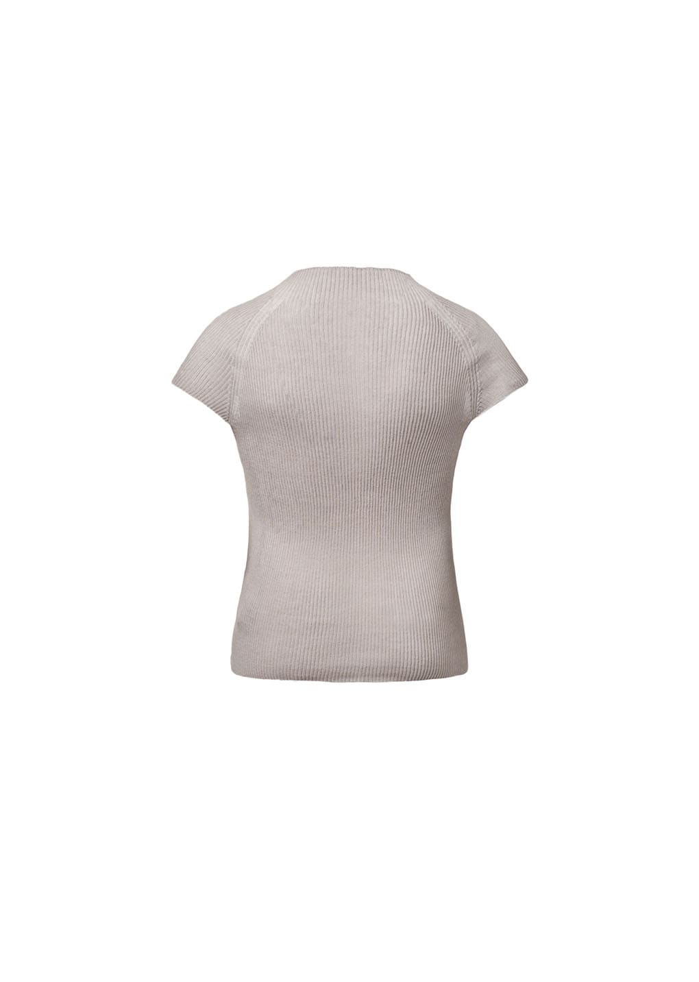wholegarment cap sleeve knit top, grey