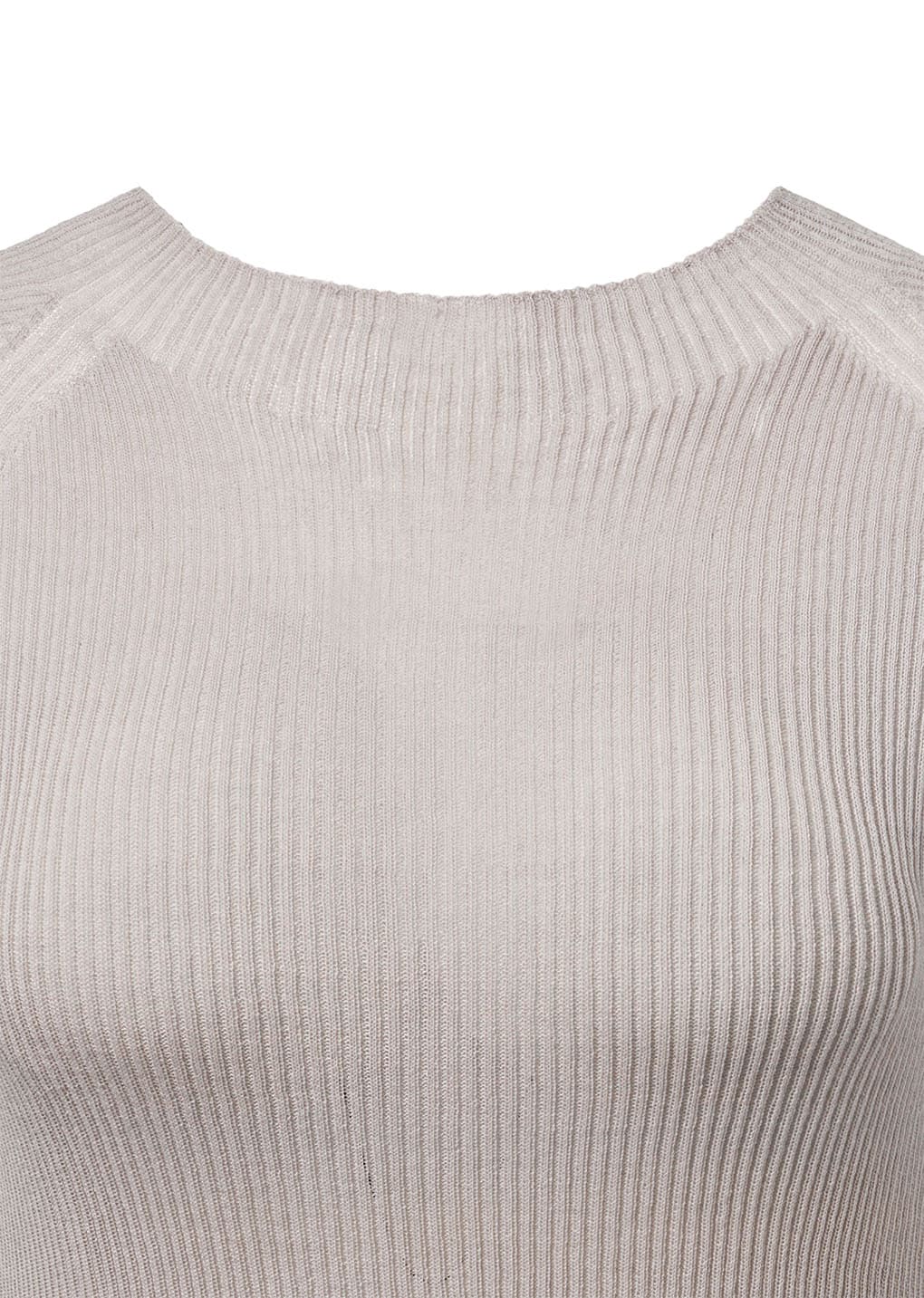 wholegarment cap sleeve knit top, grey